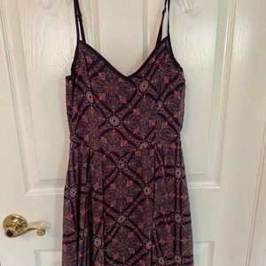Boho multi color patterned dress